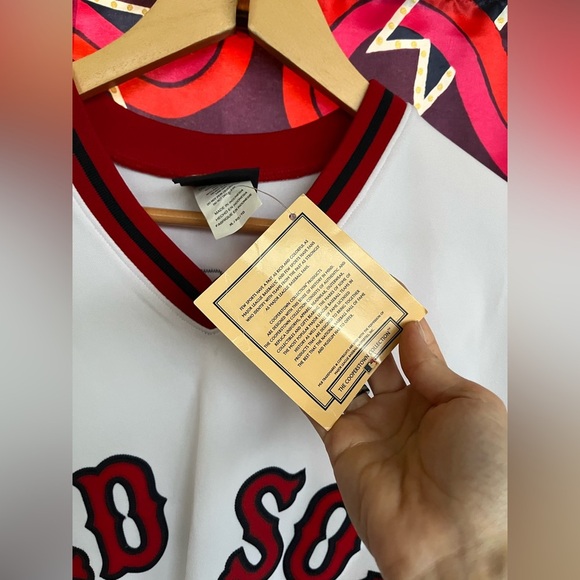 NWT Vintage Majestic Boston Red Sox Carlton Fisk Cooperstown Hall Of Fame Jersey - Picture 4 of 14